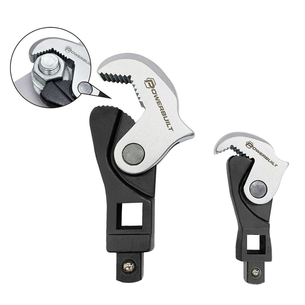 Powerbuilt 2 Piece SpringLoaded Auto Size Adjusting Crowfoot Wrench