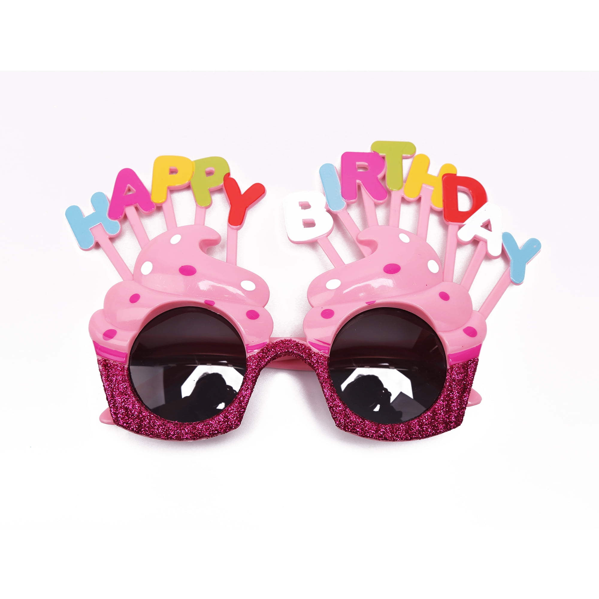 Happy Birthday' Cupcake Party Glasses, Way To Celebrate Pink Birthday Glasses