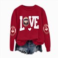 thumbnail image 4 of Godom Oversized Sweatshirt for Women Rugby Graphic Pullover Long Sleeve Drop Shoulder Fleece Sweatshirt, 4 of 7