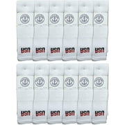Yacht & Smith 32 Inch Wholesale Men's Long Tube Socks, Cotton Big And Tall Tube Socks Size 13-16 (USA White, 12)