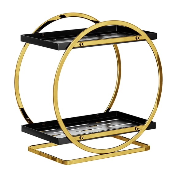 Qholemyo 3-Tiers Bathroom Cosmetics Organizer Carbon Steel Utility Makeup Organizer Counter Shelf Organizers Rack For Bathroom Kitchen Dresser Living Room Bedroom