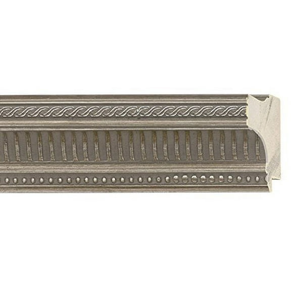 Picture Frame Moulding (Wood) 100Ft Bundle - Traditional Pewter Finish - 2" Width - 5/16" Rabbet
