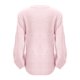 thumbnail image 4 of Gibobby Suéter Abrigo Mujer Suéter de punto de manga de burbuja con cuello Rojoondo de color sólido para mujer para otoño e invierno (Rosa, S), 4 of 5