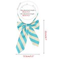 thumbnail image 2 of INSPIRE CHIC Women's Bowties Stylish Asymmetrical Pre-tied Stripe Bow Ties for School Casual Lake Blue Light Yellow, 2 of 5