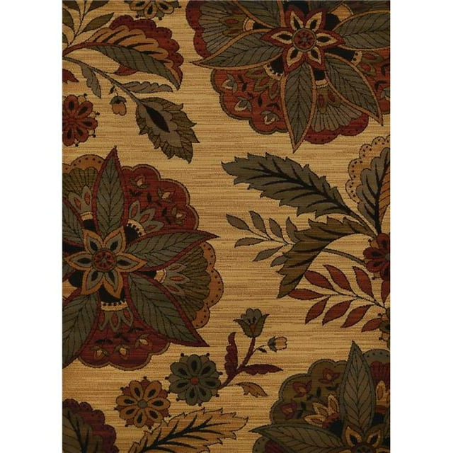 United Weavers 750 04775 58 5 ft. 3 in. x 7 ft. 2 in. Affinity Embroided Floral Area Rug, Multicolor