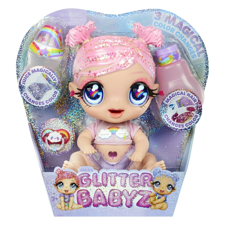 Baby doll best sale with rainbow hair