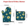 thumbnail image 3 of ZICANCN Oven Mitts and Pot Holders Sets, Cartoon Bee Heart Floral Baking Sets Kitchen Heat Resistant 4 Pieces, 3 of 8