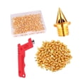 thumbnail image 1 of 120 piezas Track and Field Running Spikes Spikes de reemplazo fácil de instalación con una llave de 0,5 cm para senderismo al aire libre Cross Country Oro, 1 of 8