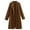 Coffee, variant on Fnooota Peacoats for Women, Mid Length Classic Lapel Wool Open Front Trench Coat Rose Gold Size S