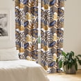 thumbnail image 2 of Ambesonne Tropical Curtains, Flamingo Flower Exotic Art, Pair of 28"x84", Dark Orange and Quartz, 2 of 5