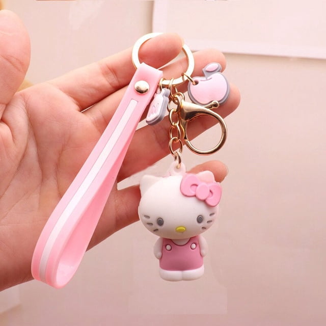 Llavero Kawaii Sanrio Hello Kitty, muñeco colgante de dibujos animados Kuromi My Melody Cinnamoroll, bolsas bonitas, llavero de coche, regalo de vacaciones
