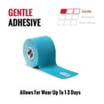 thumbnail image 2 of Cinta de kinesiología RockTape Go Gentle, precortada, azul, 2 of 7