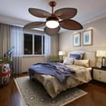 thumbnail image 3 of Miumaeov Metal Ceiling Fan Rustic Farmhouse Light with Remote 3 Color Changing and 3 Speed Setting Brown AC 110-120V 52Inch, 3 of 14