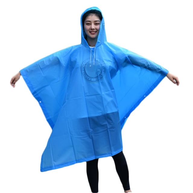 Wosthever Impermeable para moto, Scooter Eléctrico, Impermeable con capucha, ropa de lluvia para mujeres y hombres, capa Impermeable para Ciclismo azul