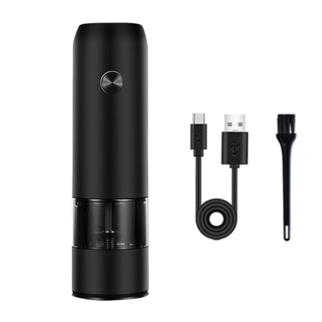 Royalbelle Stainless Steel Usb Rechargeable Electric Pepper Grinder, Led Warm Color Lights 6 Adjustable Thickness, One-button Control Grinding Tool