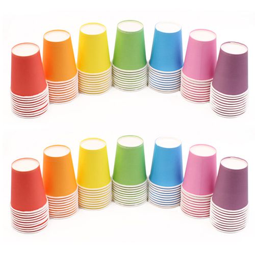 PWFE 10 Pack Party Disposable Cups Color Paper Cups for Children DIY Disposable Bathroom Cups, Espresso Cups, Paper Cups for Party, Picnic,Travel - image 3 of 7