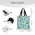 thumbnail image 3 of Honeii World Travel1 Print Tote Bag, Reusable Grocery Shopping Bag,Shoulder Bag with Inner Pocket, 3 of 7