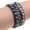 Dark Blue, variant on Ayyufe Women's Layered Punk Rock Rivet Bracelet Studded Leather Metal Chain Bangle