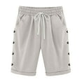 thumbnail image 2 of Kelon Women's Shorts, Women's Lounge & Casual Sweat Shorts Summer Dressy Casual Cotton Sweat Shorts Ladies Comfy Knee Length Sweat Pants, 2XL, 2 of 5