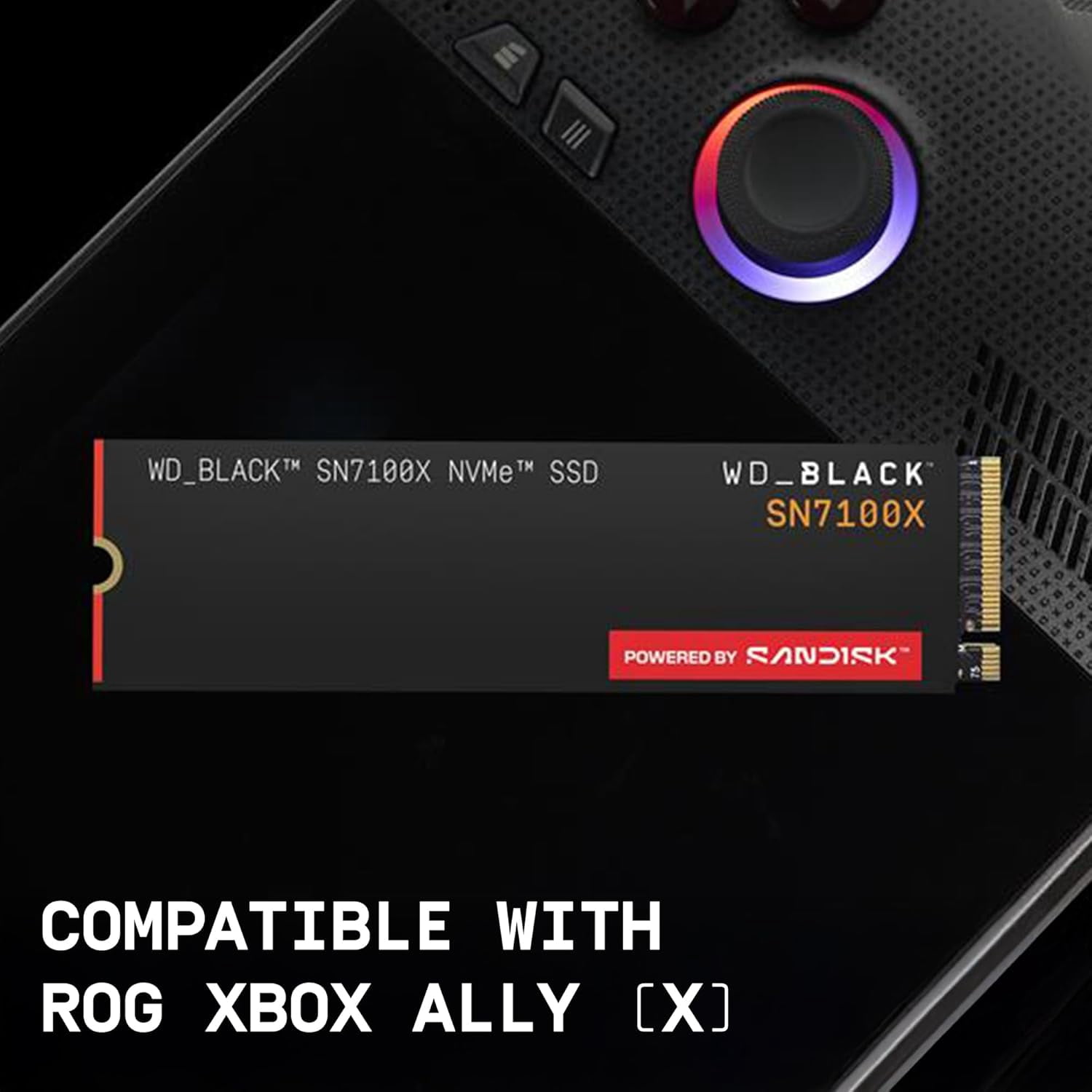 WD WDBELH0020BBK-WRSN 2TB SN7100X NVMe SSD Built for ROG Xbox Ally (X) & PC, Read Speeds Up to 7,250MB/s