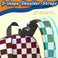 thumbnail image 5 of Multicolor Checkered Pattern 17" School Backpacks for Teens,Waterproof Oxford Fabric,S-Shape Padded Straps for School,Travel,Hiking,Camping, 5 of 6