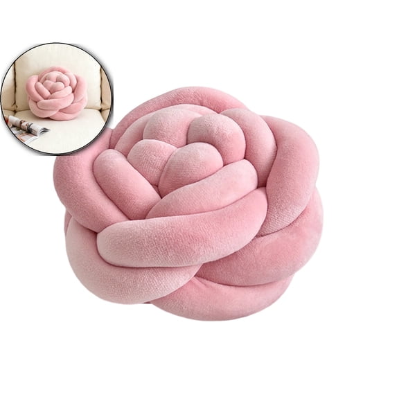 6.69 Inches Knot Pillow Ball, Round Soft Handmade Knotted Ball Pillow Plush Cushion Home Decor, Knotted Plush Pillow Cushion, for Bedroom, Living Room Sofa, Office Decoration