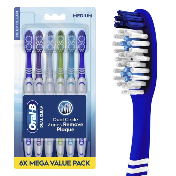 Cepillo de dientes Oral-B Dual Clean medio, paquete de 6