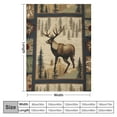 thumbnail image 4 of ARISTURING Cabin Forest Blanket Warm Cozy Wild Woodland Animal Plush Decor Throw Blanket Ultra Soft Lightweight Fuzzy Vintage Rustic Bear Deer Blanket Gifts for Women Men Kids Bed, 4 of 6