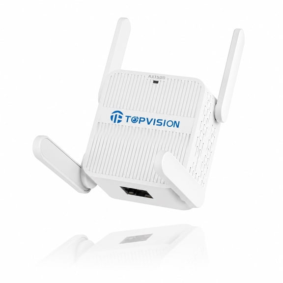 TOPVISION WiFi 6 Extender Signal Booster for Home & Office, 1500Mbps Dual Band 2.4GHz & 5GHz WiFi Range Extender with Ethernet Port, Long-Range WiFi Booster Covers up to 1500 Sq.Ft
