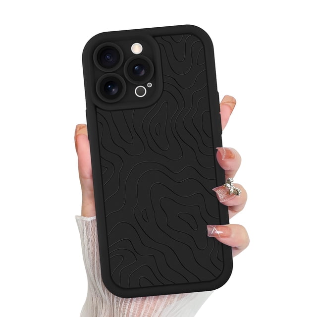 Funda de teléfono MZELQ Silicone Wave Ripple para iPhone 13 Pro Max