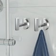 thumbnail image 5 of 2 Pack Towel Hooks, Brushed Nickel SUS304 Stainless Steel Coat Robe Clothes Hook Modern Wall Hook Holder for Bathroom Kitchen Garage Hotel Wall Mounted, 5 of 8