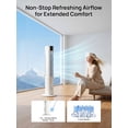 thumbnail image 5 of 35" Evaporative Air Cooler, 3-In-1 Swamp Cooler, Portable Air Conditioners No Windows Needed, 3 Speeds, 4 Ice Packs, 12H Timer, 80? Oscillation, Remote, AC Cooling Fan for Bedroom, Room, 5 of 6