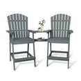 thumbnail image 1 of Chaises Adirondack Hauteur Bar d'Extérieur avec Plateau de Raccord, Ensemble de 2 Chaises de Balcon pour Terrasse, Patio, Cour Arrière, Chaises Adirondack Hautes avec Trou pour Parasol, 1 of 7