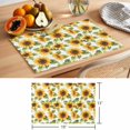 thumbnail image 6 of Sunflower Placemats Set of 6 Watercolor Summer Botanical Yellow Place Mats Indoor Wipeable Table Mats Washable Cloth Dining Table Placemats for Kitchen Holiday Party Home Decor 13x19 Inch, 6 of 9