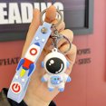 thumbnail image 3 of Space Astronaut Keychain Cute: Purse Charm Key Ring with Lanyard & Lobster Clasp, 3 of 8