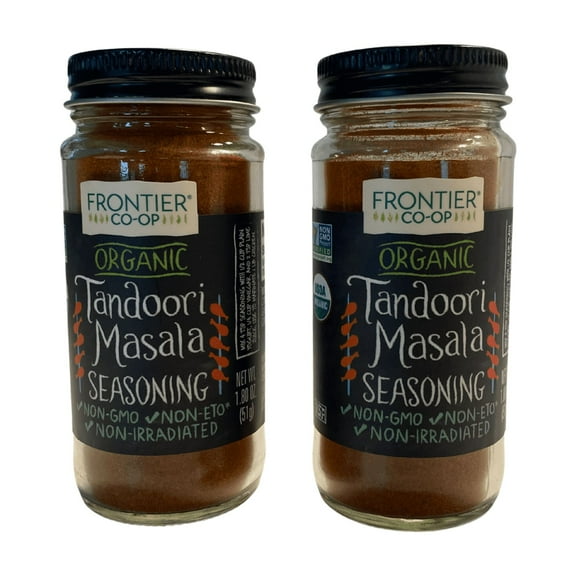 (2 Pack) Frontier Co-op Organic Tandoori Seasoning 1.80 oz – Indian-Style Curry Spice Blend, USDA Organic, Non-GMO, Kosher