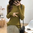 thumbnail image 5 of Xpqbb Autumn Winter New Women's Sweater Slim Warm Half-high Collar Bottoming Knitted Pullover Woman Basic Long Sleeve Jumper Top, 5 of 5