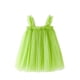 thumbnail image 1 of Vestido sin mangas de cuello redondo para niña, vestido navideño de color liso sin tirantes, vestido de princesa de malla abullonada, vestido de tirantes para niña, vestido festivo, vestido sin mangas, 1 of 3