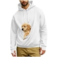 thumbnail image 3 of Harcomeey Men Hooded Sweatshirt With Big Pockets Oversized Pullover Walking Outdoor Comfort Street, 3 of 8
