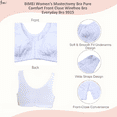 thumbnail image 5 of BIMEI Front-Closure Mastectomy Bra Pocket Bra for Silicone Breast forms 9915,White,38 for 38ABCD, 5 of 7