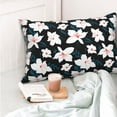 thumbnail image 4 of Pofeuu Lilies Flowers Print Polyester Microfiber Plush Pillowcases, Super Soft and Cozy Pillow Case Covers with Envelop Closure（Pillow core not included）-16"x24", 4 of 6