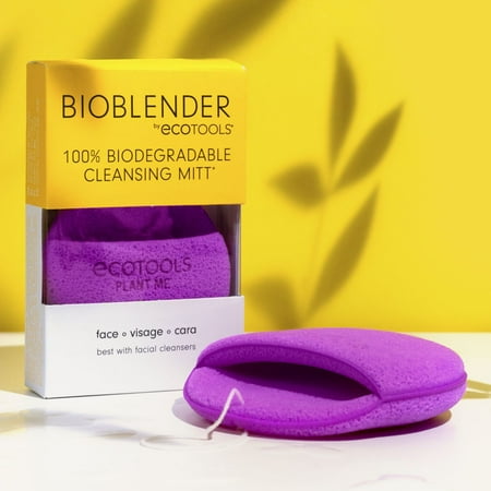 EcoTools BioBlender Facial Cleansing Mitt, Reusable Cleansing Sponge, Single