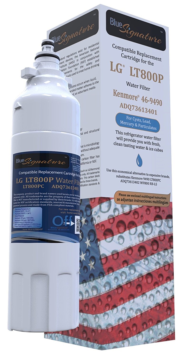 Blue Signature water filter compatible with LG LT800p 9490 Kenmore