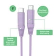thumbnail image 2 of onn USB-C to USB-C 6-foot Charging Cable - Purple, 2 of 6