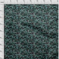 thumbnail image 4 of oneOone Viscose Chiffon Teal Green Fabric Tropical Sewing Craft Projects Fabric Prints By Yard 42 Inch Wide, 4 of 4