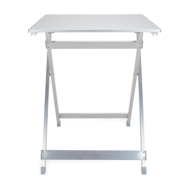 Camco, Folding Aluminum Large Side Table, 51891, Supports up to