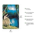 thumbnail image 2 of Hula Moon - Hawaiian Girl Plays ʻUkulele under a Full Moon - Vintage Pin Up Girl Print by Rudolph Ingerie c.1930s - 8 x 12 inch Vintage Metal Tin Sign, 2 of 4