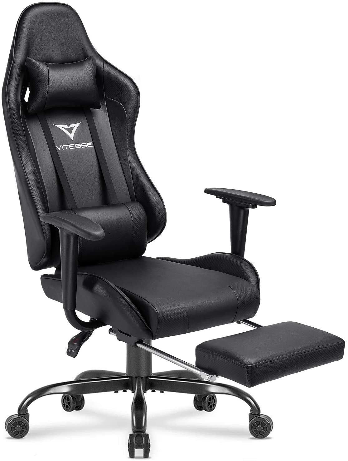 Vitesse Gaming Chair with Footrest Racing Style Computer Office Chair