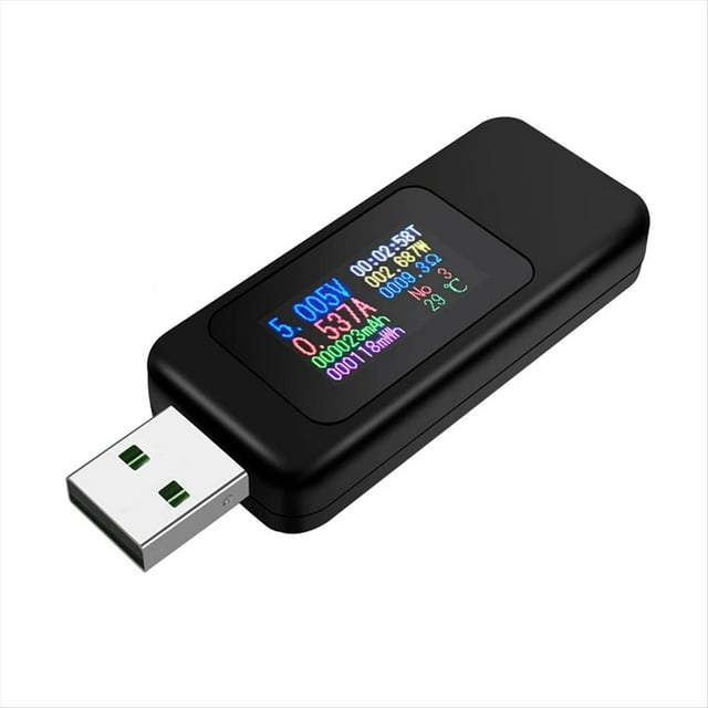 Probador USB 10 en 1 Voltímetro Digital CC Amperímetro Medidor de Voltaje de Corriente Amperímetro Voltímetro Detector Cargador Tipo Batería Externa