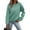 Army Green, variant on Women's Casual Fashion Floral Print Long Sleeve O-Neck Pullover Top Blouse Army Green L